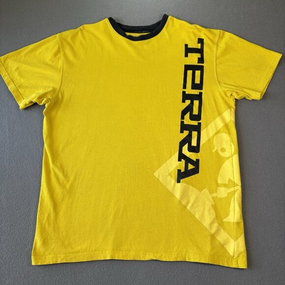 Terra Construction Heavy Cotton Yellow Work T-Shirt Workwear Men’s XL Carhartt - Picture 1 of 11